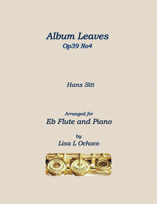 Album Leaves Op39 No4 for Eb Flute and Piano
