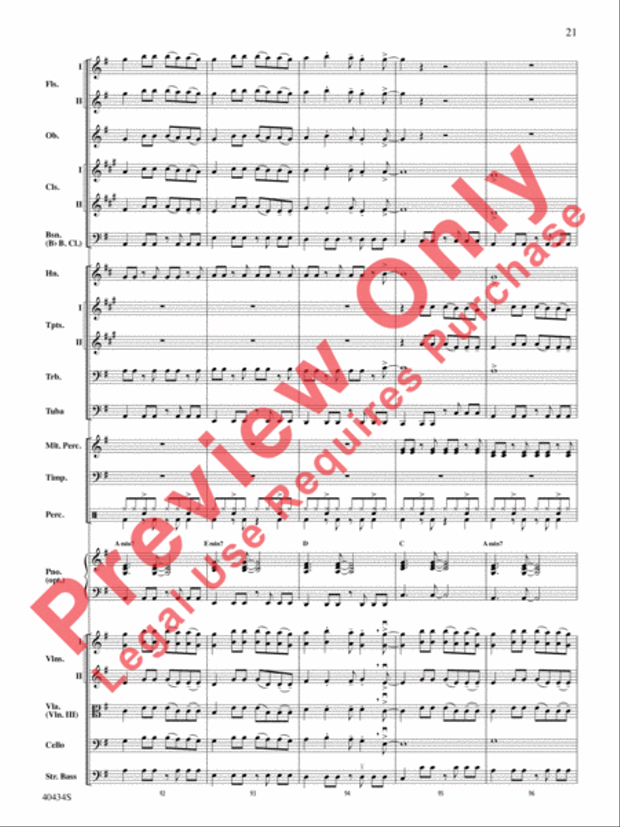 Last Friday Night (T.G.I.F.) / Edge of Glory Full Orchestra scores gallery preview page 22