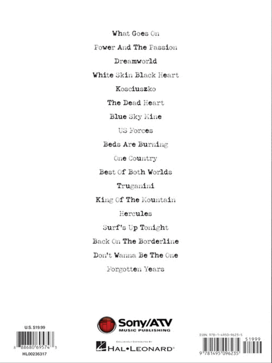 Midnight Oil - 20,000 Watt R.S.L. Piano, Vocal, Guitar scores gallery preview page 6