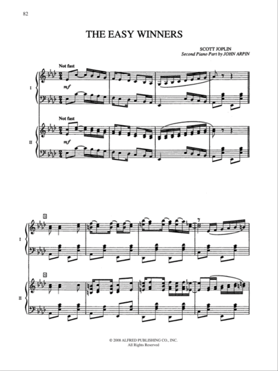 15 Arrangements of American Classics for Two Pianos, Four Hands Small Ensemble scores gallery preview page 5
