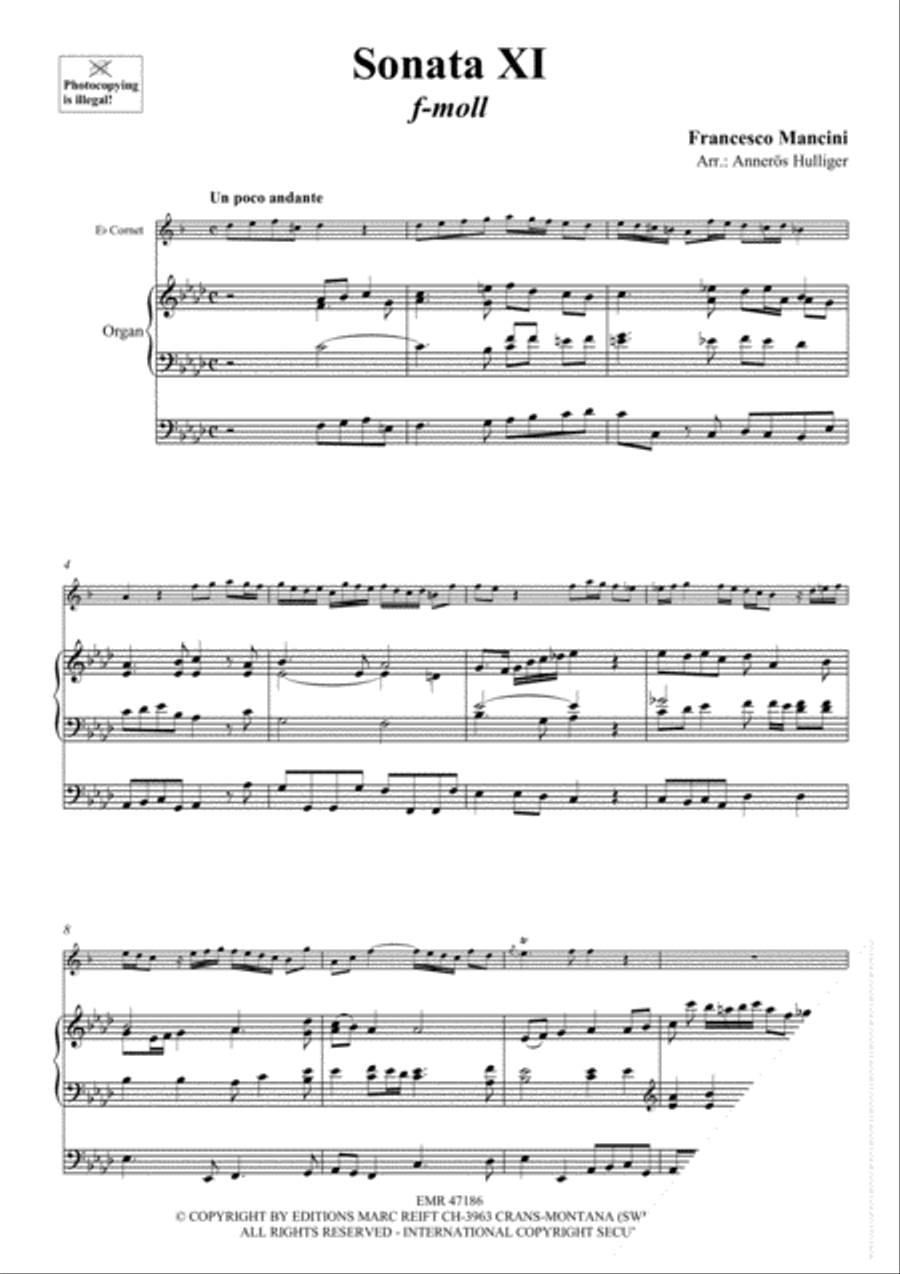 Sonata XI Cornet scores gallery preview page 3