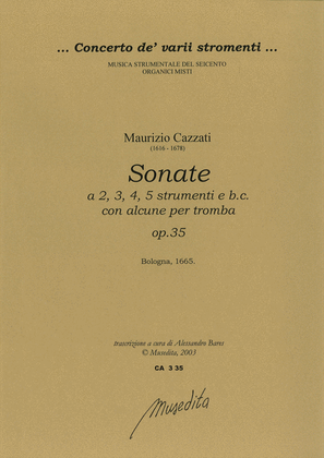 Book cover for Sonate op.35 (Bologna, 1665)
