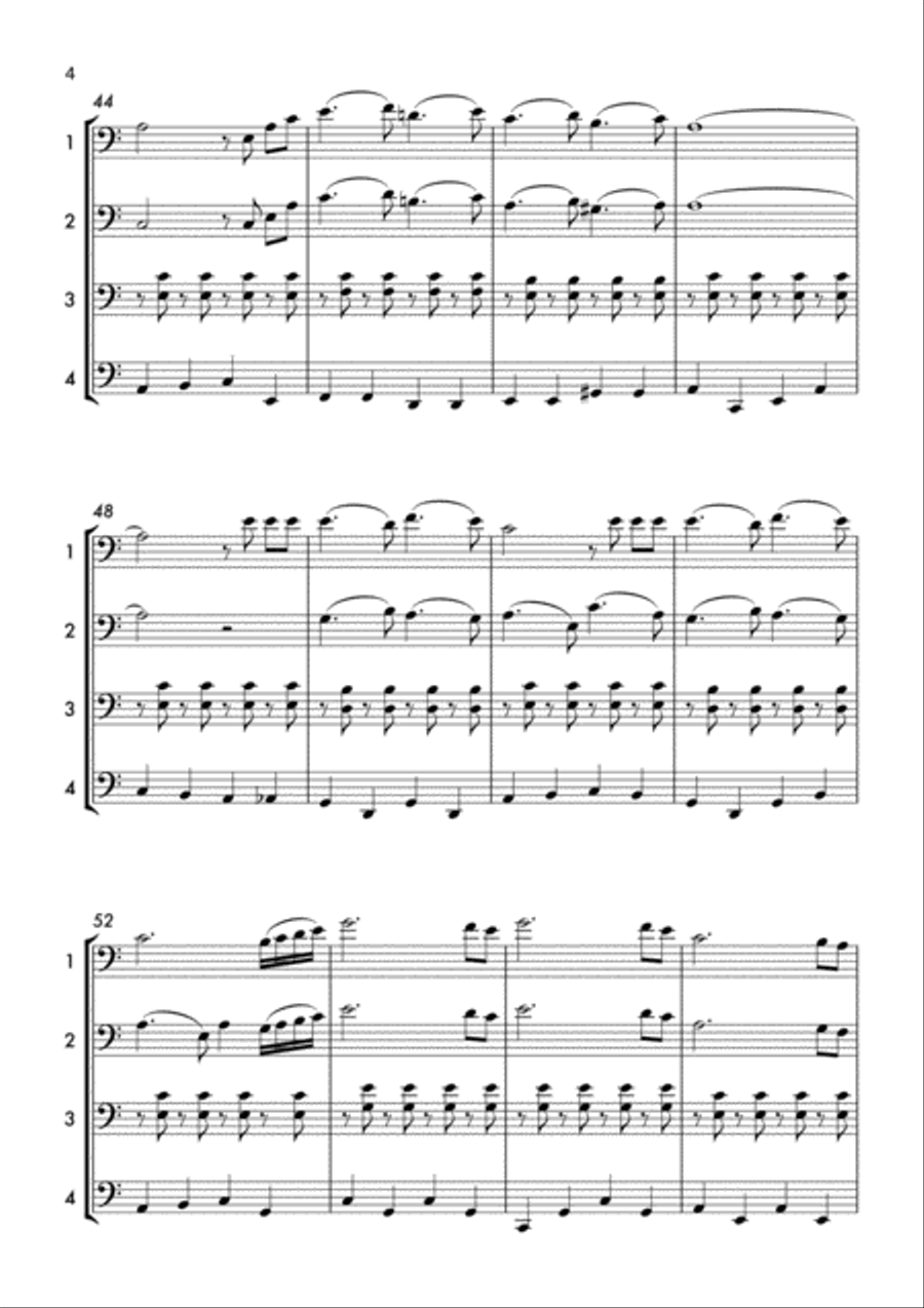 Anne 3 (Cello Quartet) String Quartet scores gallery preview page 5