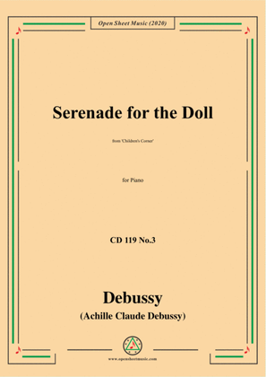 Debussy-Serenade for the Doll,CD 119 No.3(L.113 No.3),for Piano