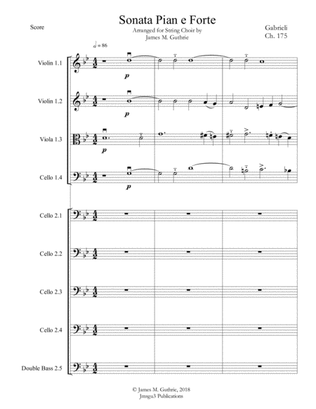 Gabrieli: Sonata Pian e Forte Ch. 175 for String Choir