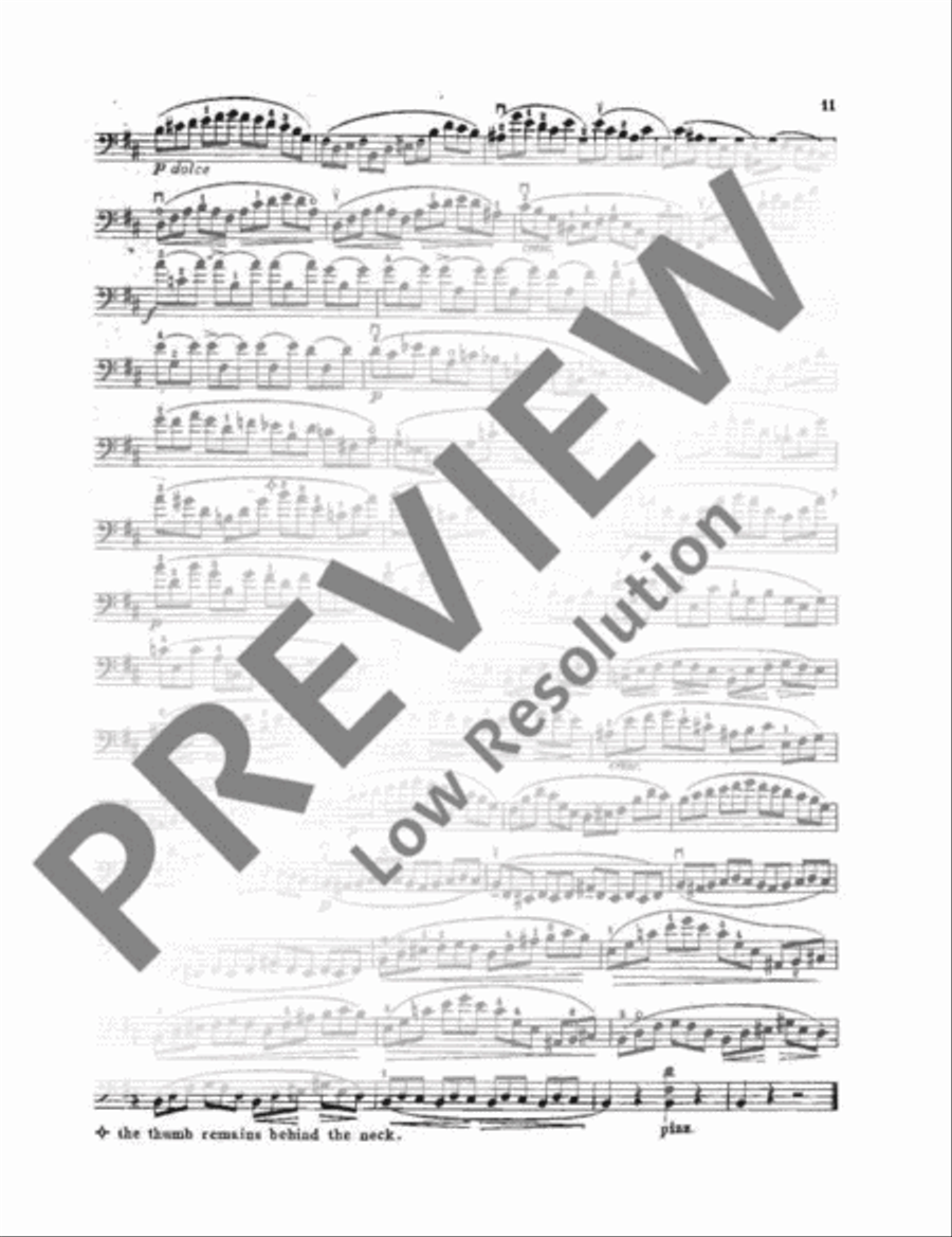 Technology of Violoncello Playing Cello scores gallery preview page 12