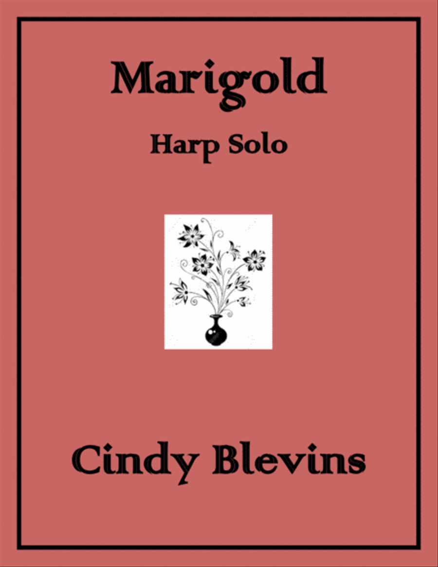 Marigold, original solo for Lever or Pedal Harp Pedal Harp scores gallery preview page 1