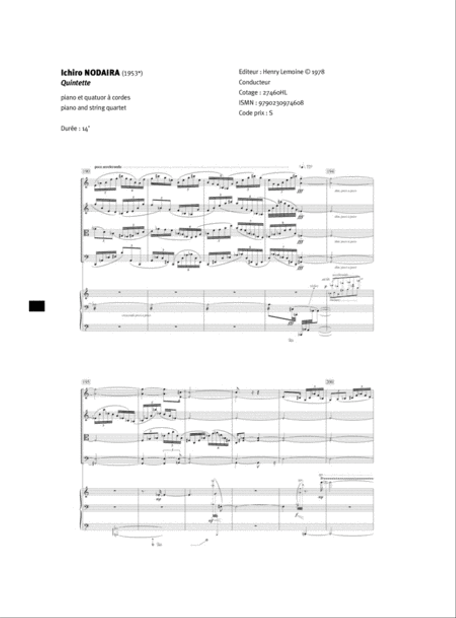 Quintette Piano Quintet scores gallery preview page 2