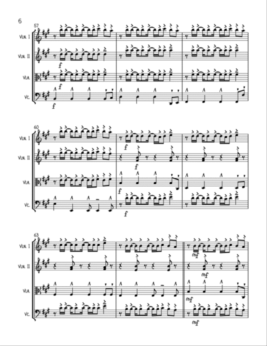 Get Lucky String Quartet scores gallery preview page 6
