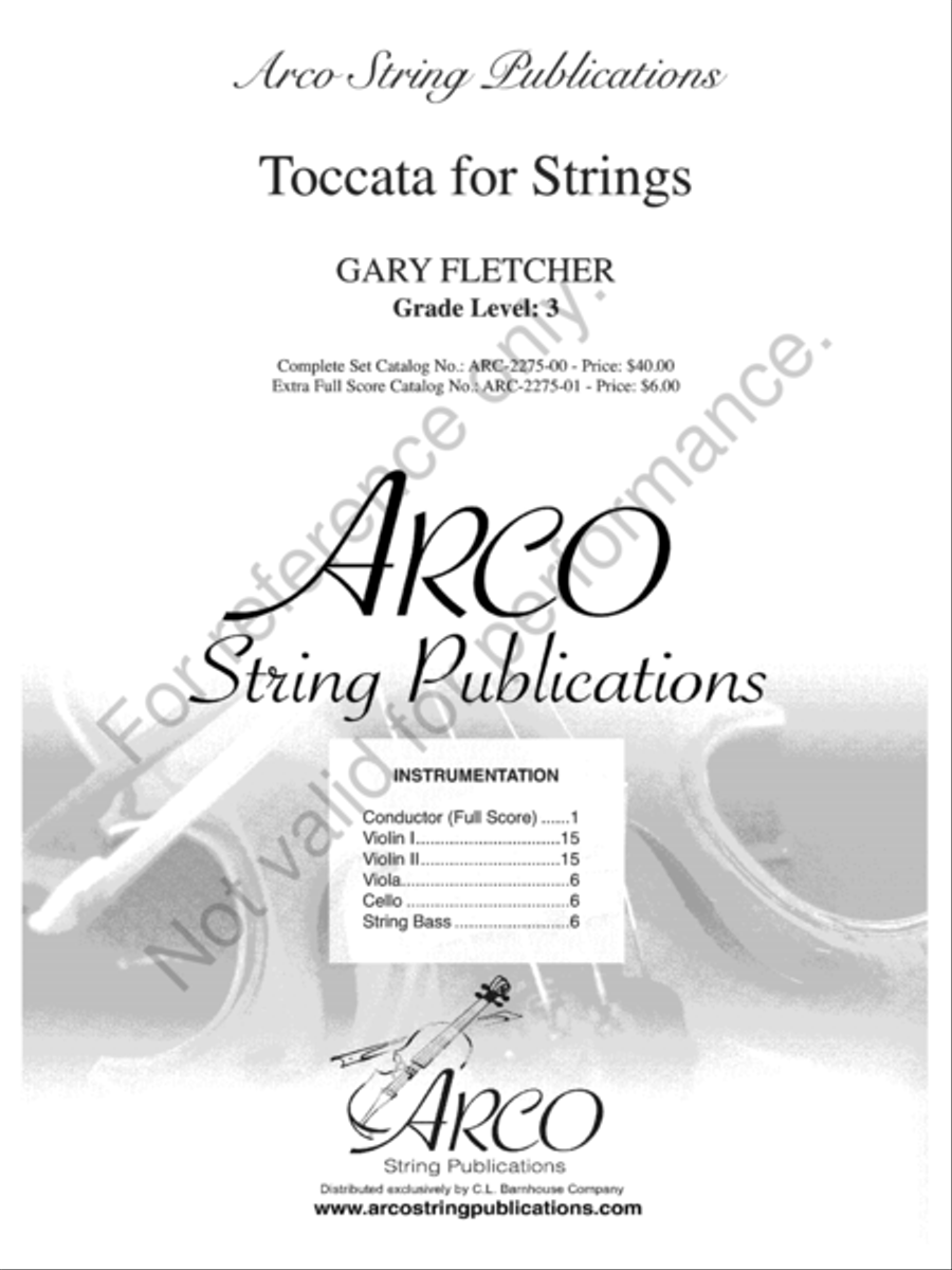 Toccata for Strings String Orchestra scores gallery preview page 2