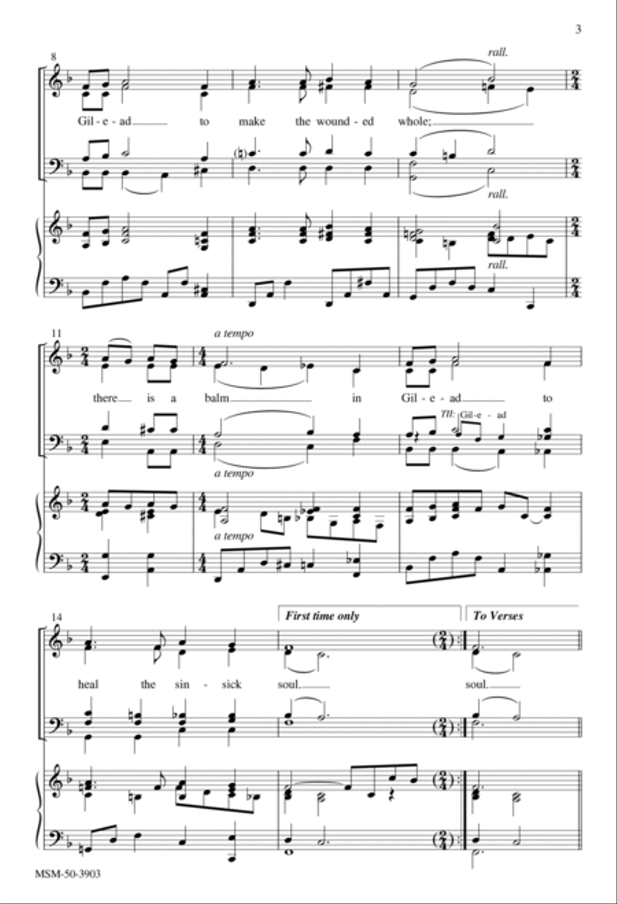 Balm in Gilead 4-Part scores gallery preview page 2