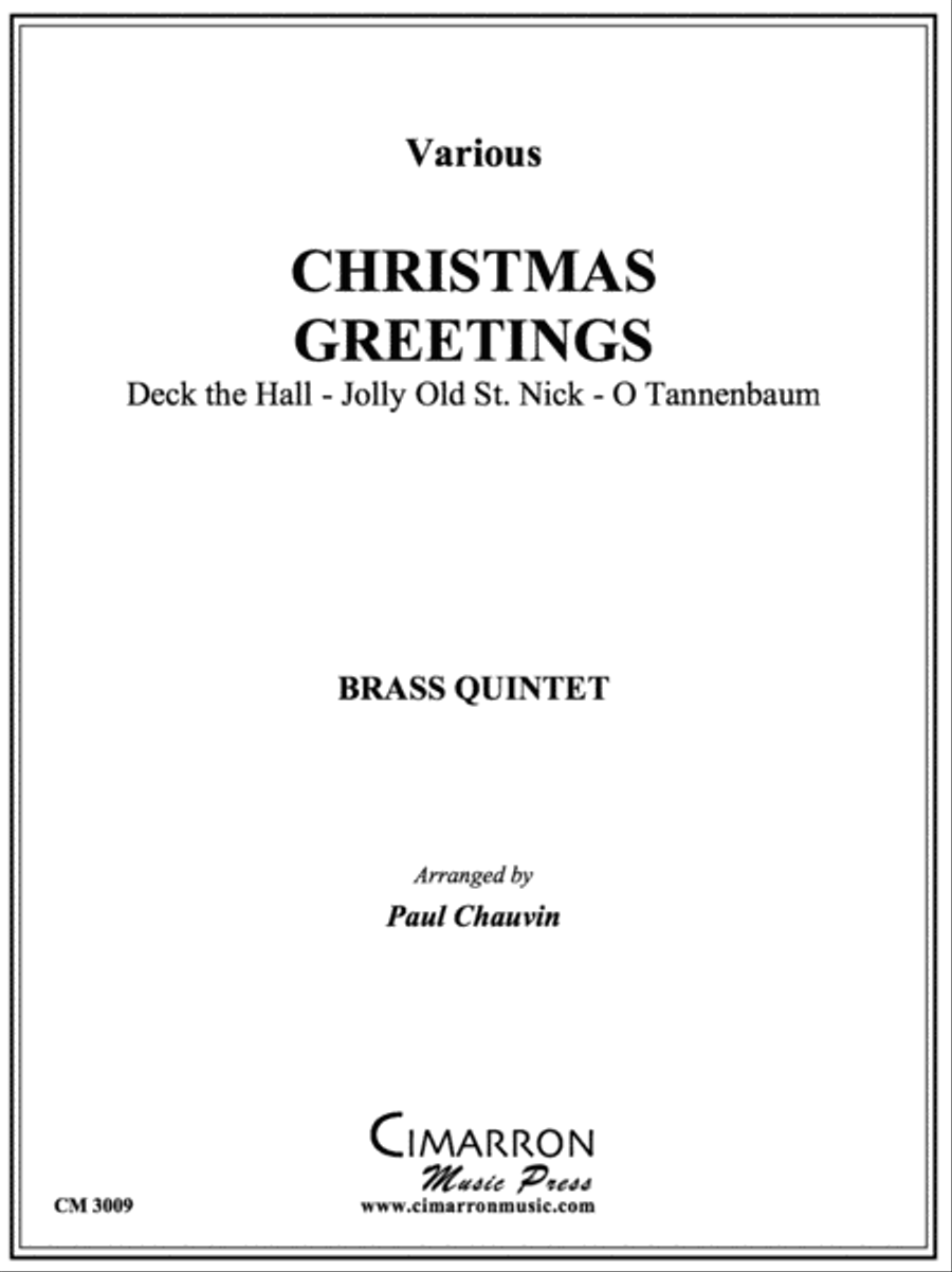 Christmas Greetings Brass Quintet scores gallery preview page 1