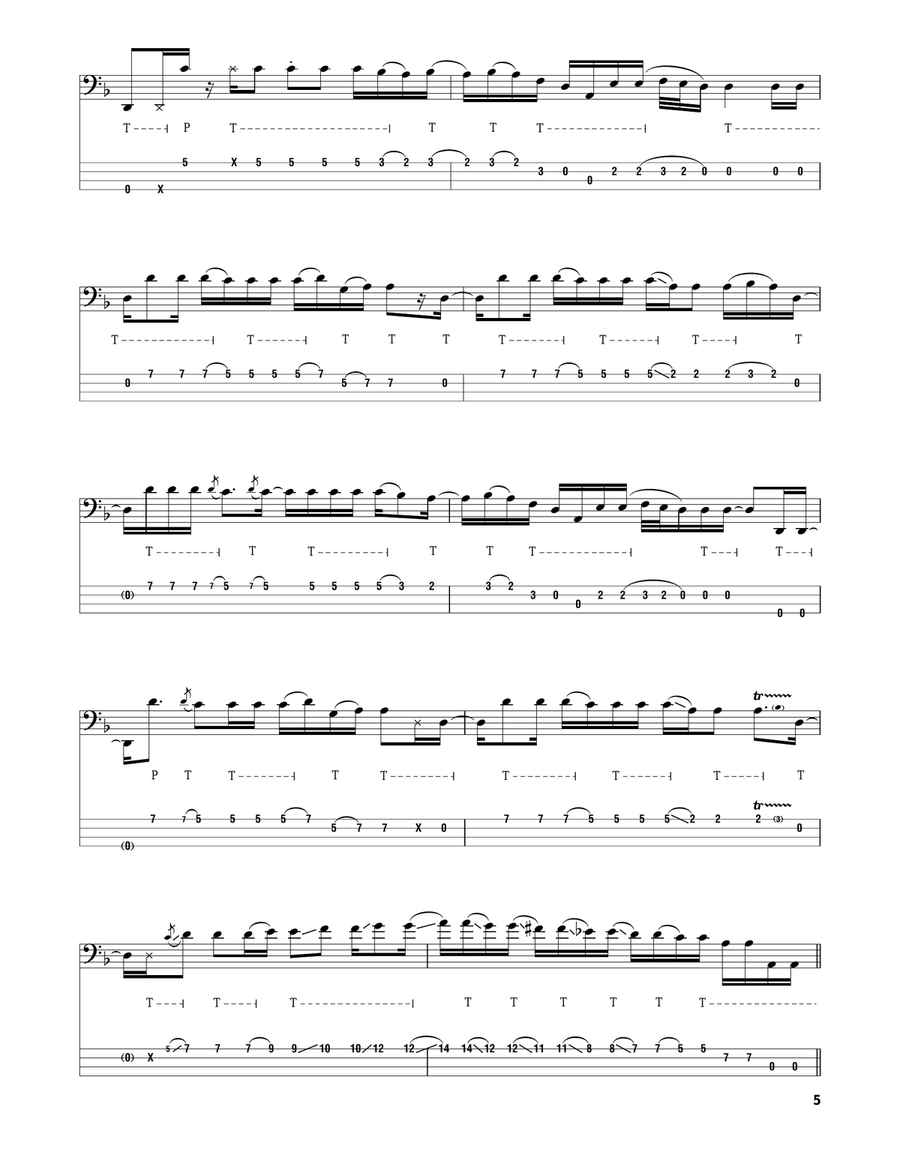 Blast Bass Guitar Tablature scores gallery preview page 5