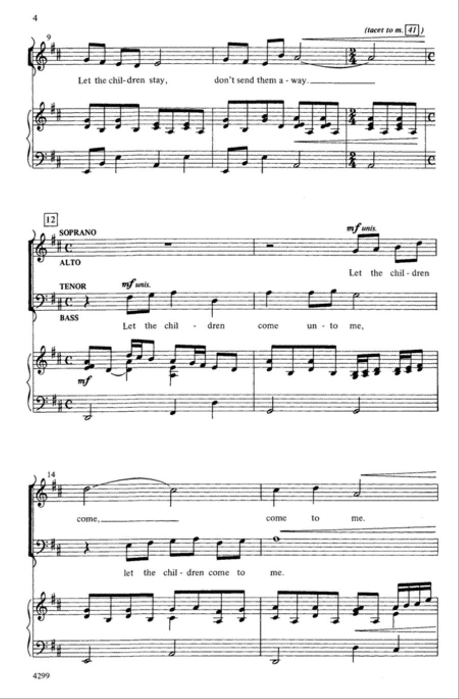 Let the Children Come Let the Children Come 4-Part scores gallery preview page 4