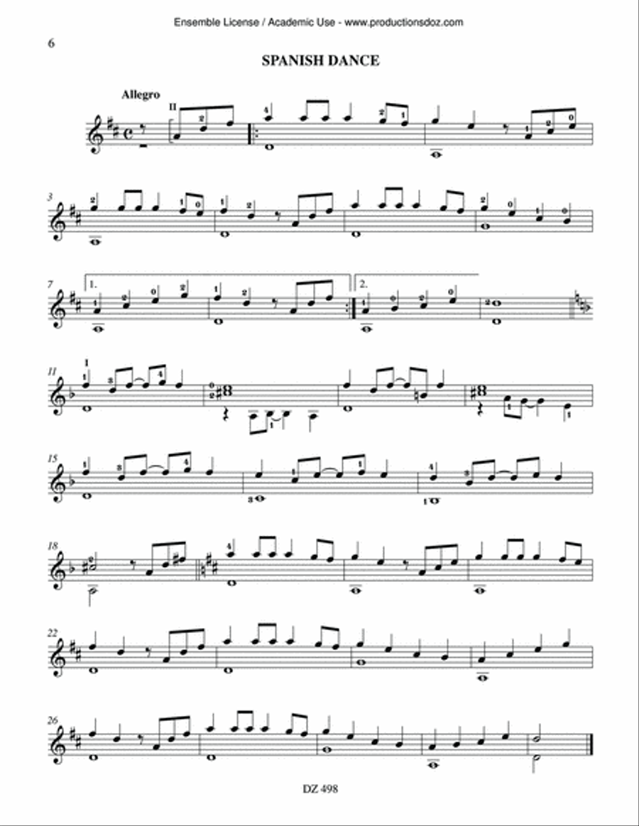 Pieces for Guitar Classical Guitar scores gallery preview page 6