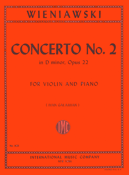 Henri Wieniawski: Concerto No. 2 in D minor, Opus 22