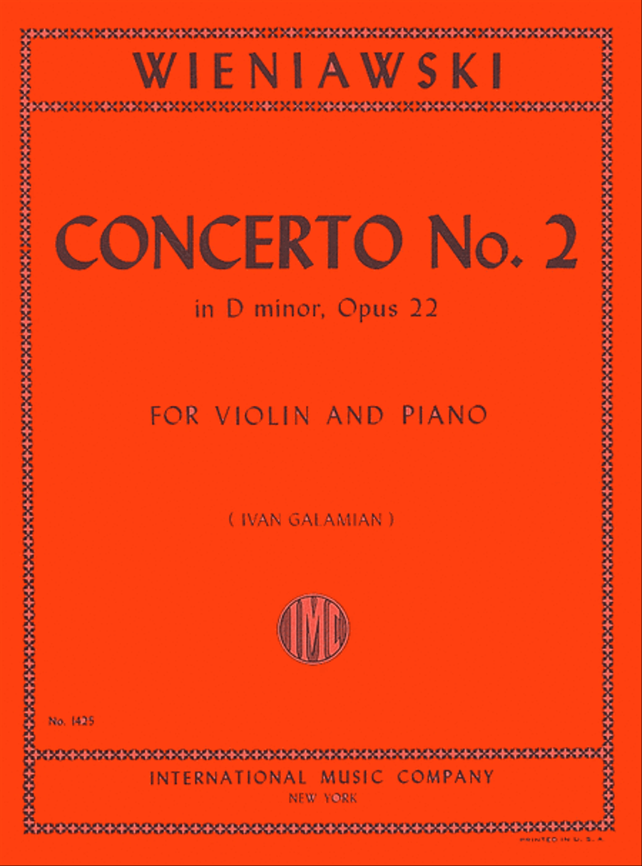 Concerto No. 2 In D Minor, Opus 22