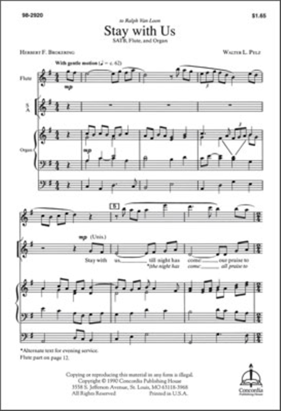 Stay with Us - SATB Stay with Us - SATB 4-Part scores gallery preview page 1