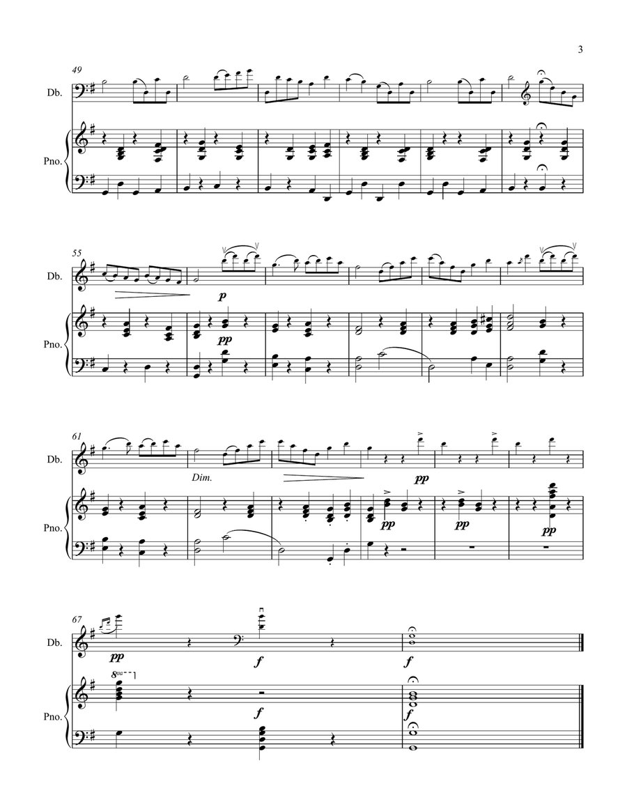 Gavotte Double Bass scores gallery preview page 3
