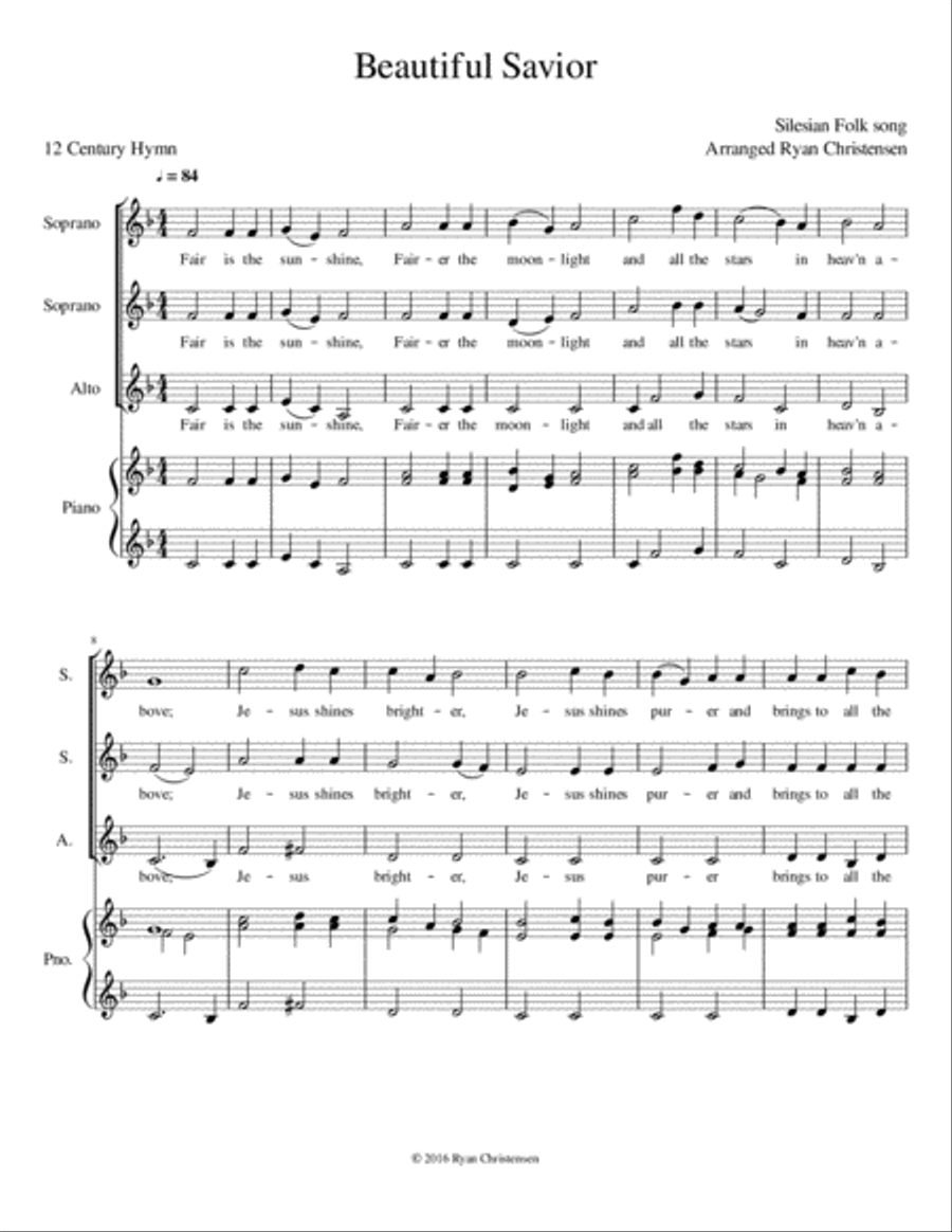 Beautiful Savior Beautiful Savior SSA scores gallery preview page 3