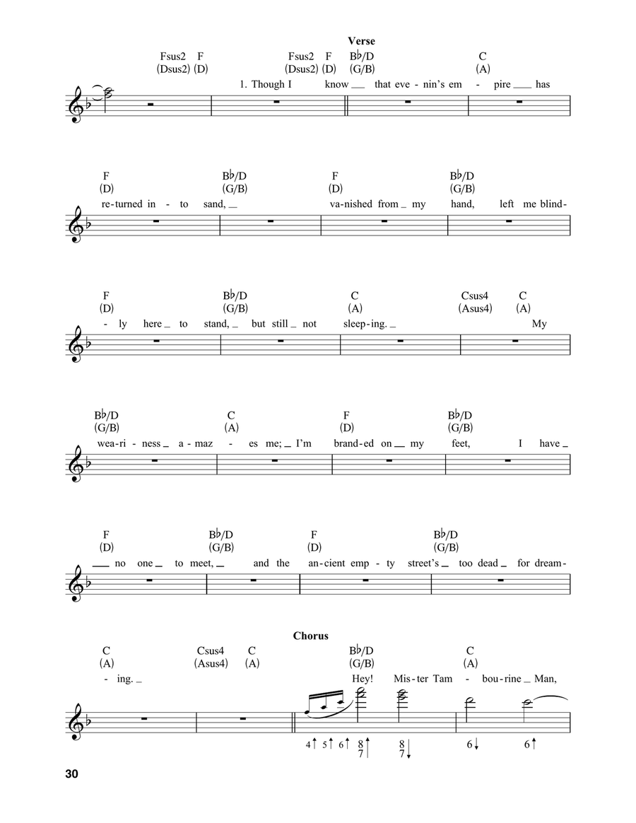 Mr. Tambourine Man Harmonica scores gallery preview page 2
