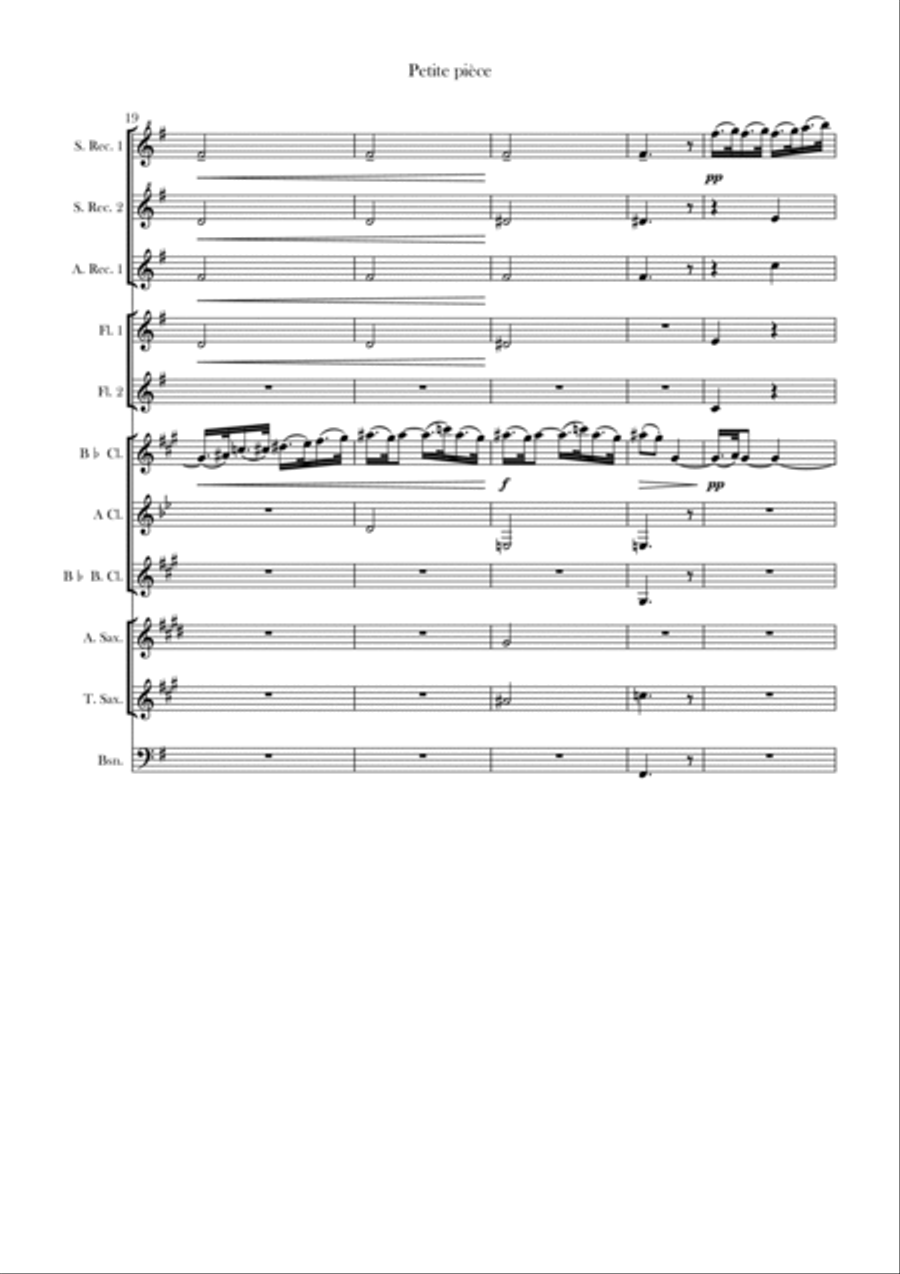 Petitè piece Woodwind Ensemble scores gallery preview page 4