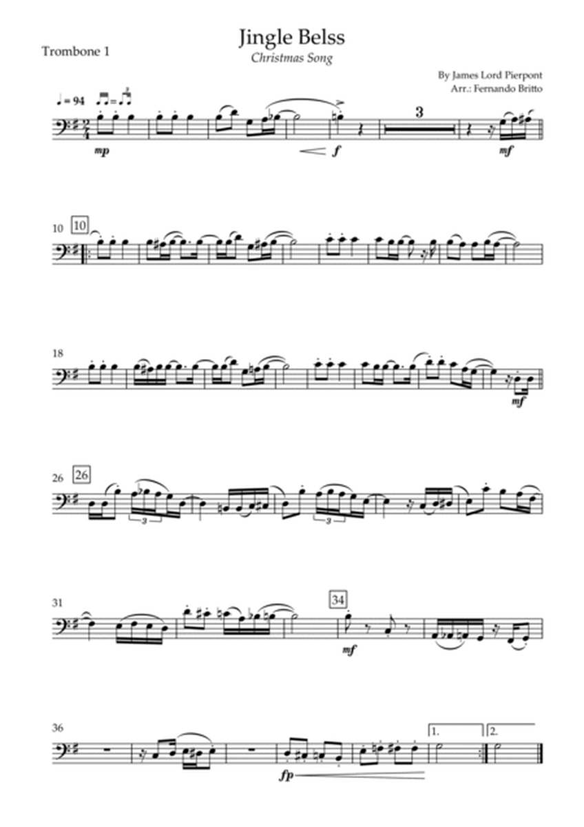 Jingle Bells - Jazz Version (Christmas Song) for Trombone Quartet image number null