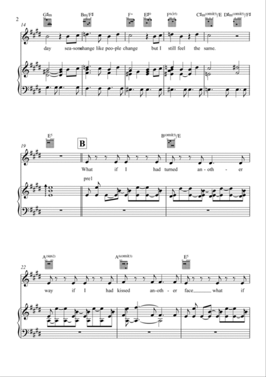 Dreams Of Mine Piano, Vocal, Guitar scores gallery preview page 2