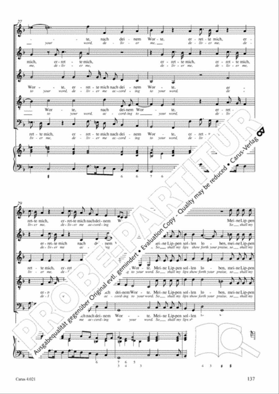 Schein: Israelsbrunnlein. Fontana d'Israel. Complete edition Choir scores gallery preview page 144