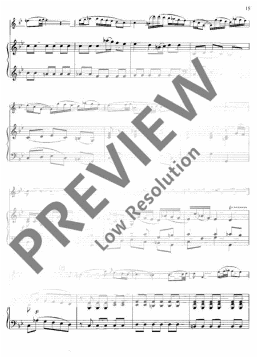 Concerto Bb major No. 292 Flute scores gallery preview page 16