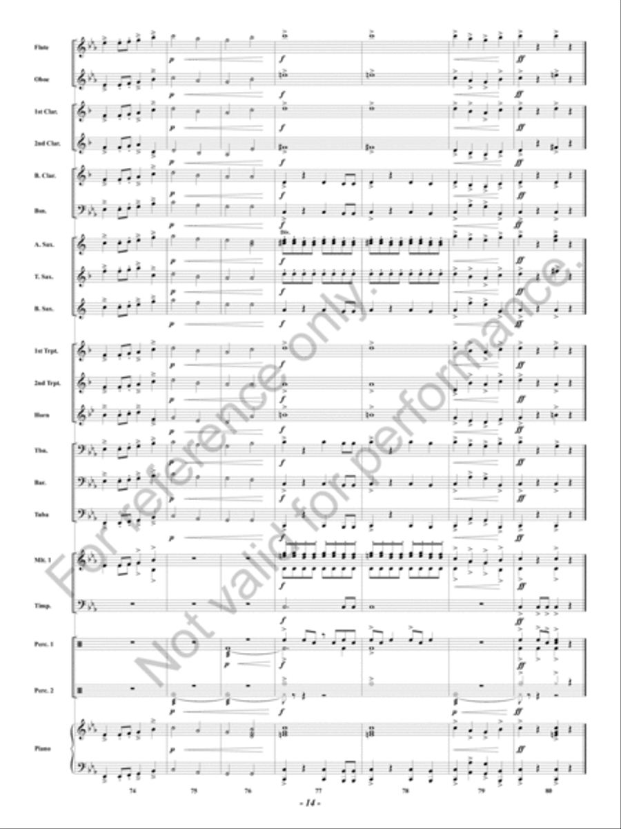 In Times Of Turbulence Concert Band scores gallery preview page 15