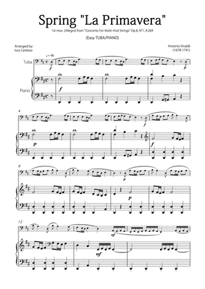 "Spring" (La Primavera) by Vivaldi - Easy version for TUBA & PIANO