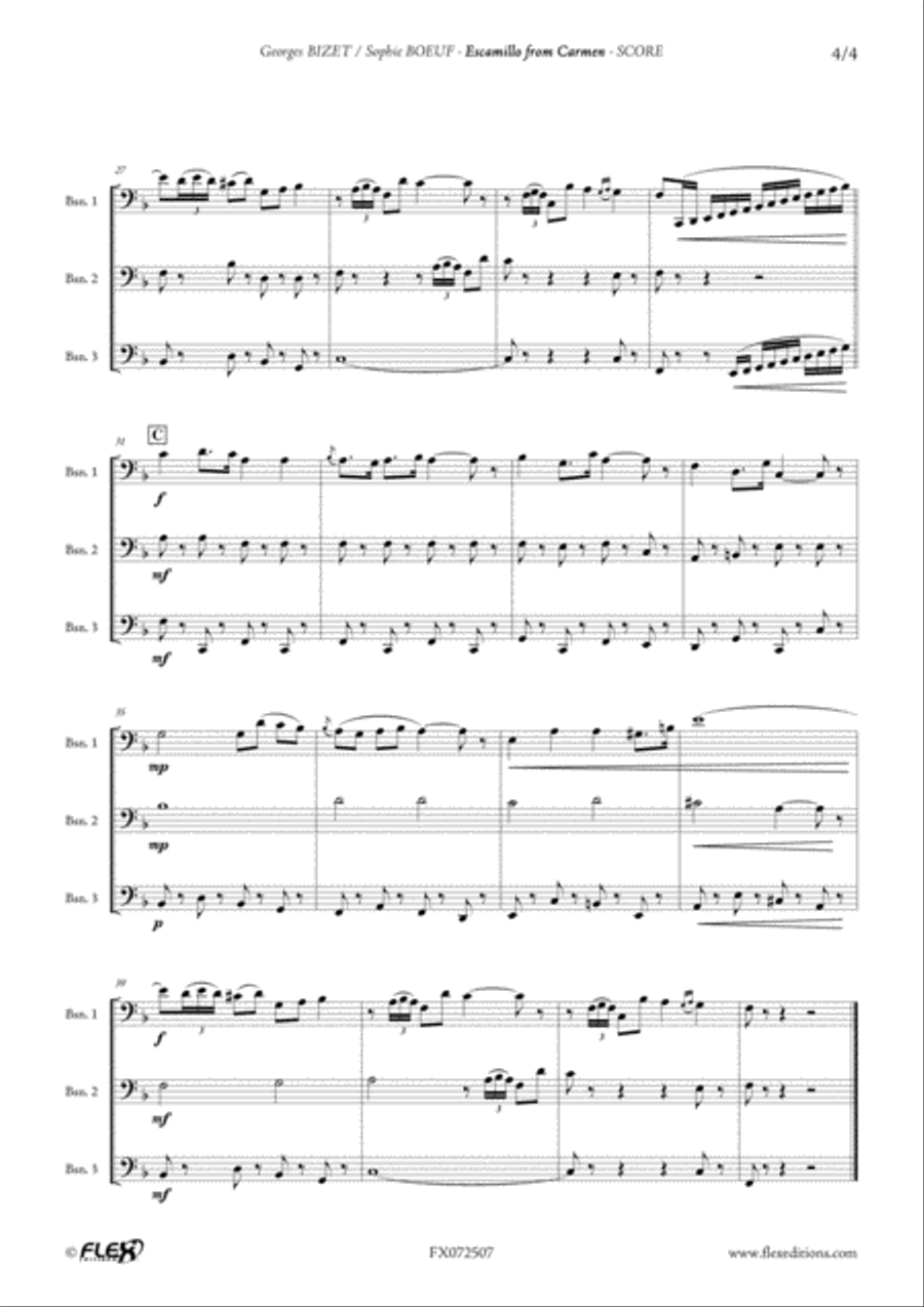Escamillo from Carmen Escamillo from Carmen Bassoon scores gallery preview page 4