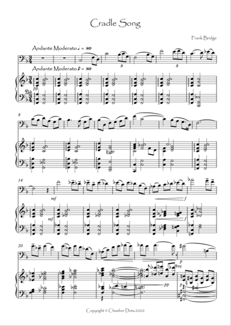 Cradle Song Euphonium scores gallery preview page 2