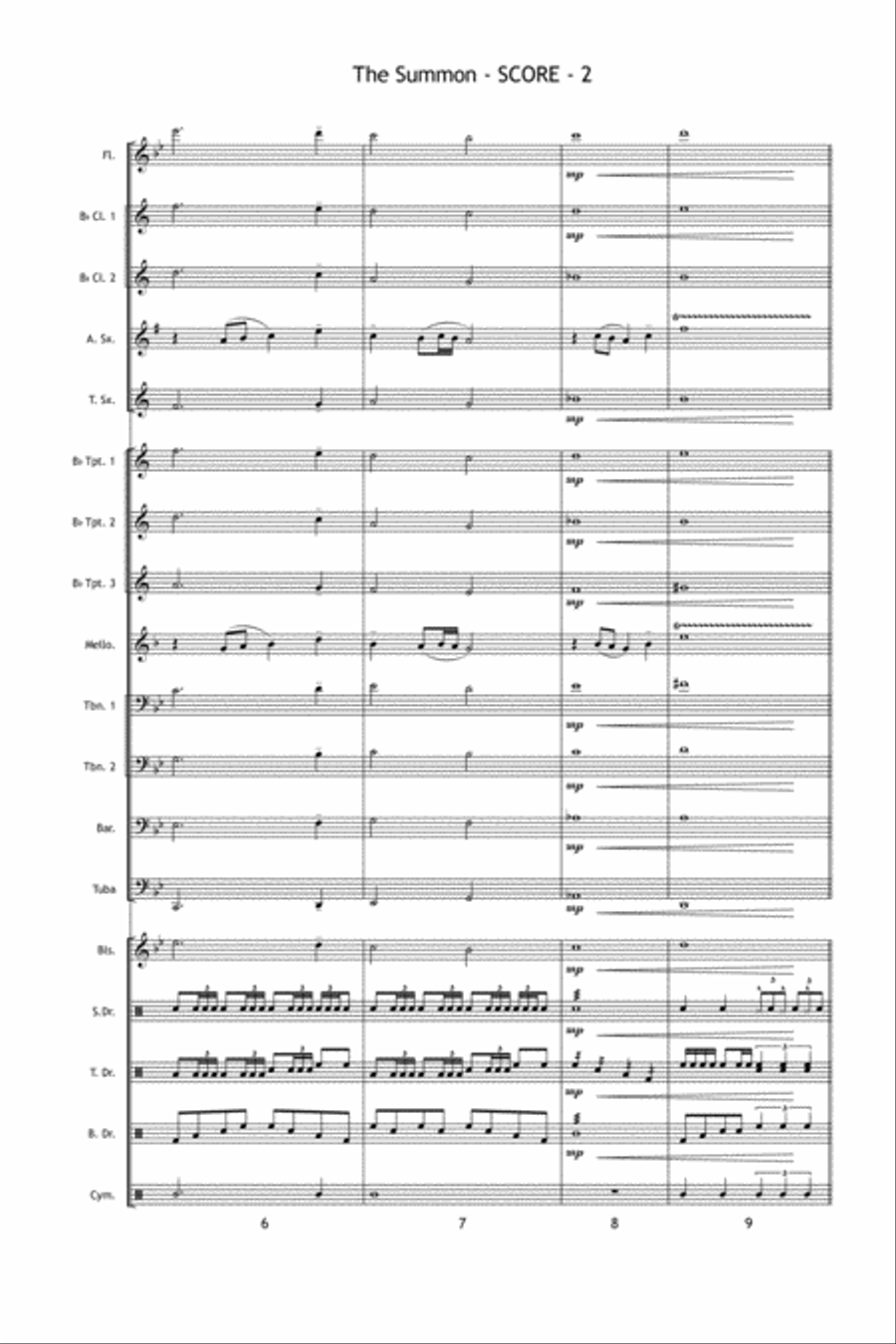 The Summon The Summon Marching Band scores gallery preview page 3