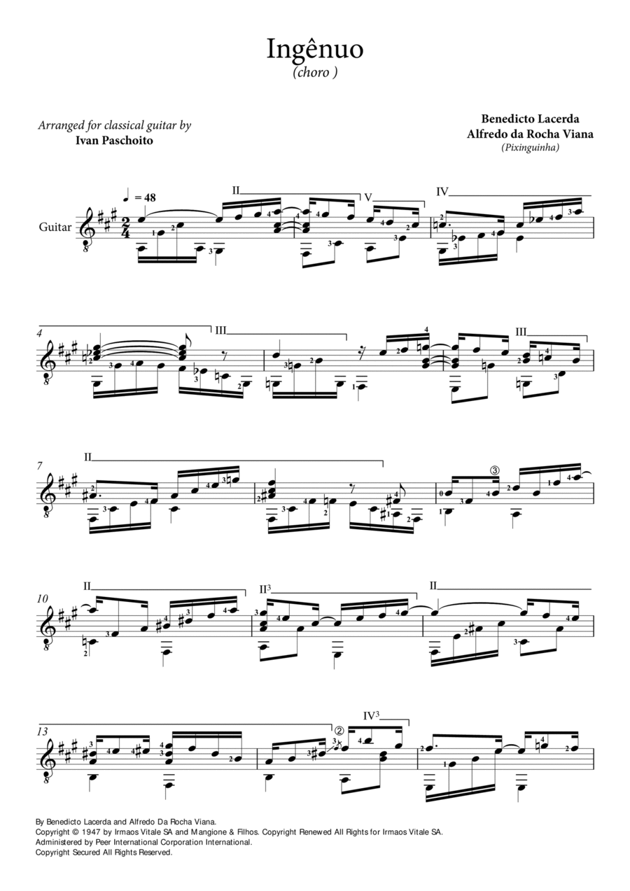 Ingenuo Guitar Solo scores gallery preview page 1