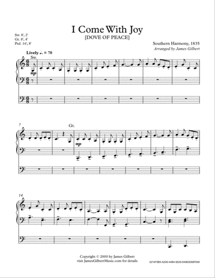 I Come With Joy I Come With Joy Organ Solo scores gallery preview page 2