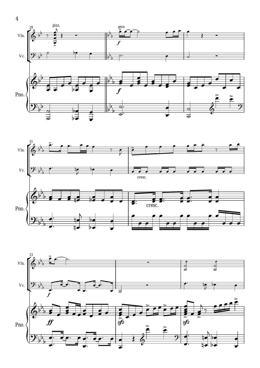 Bohemian Rhapsody Bohemian Rhapsody Piano Trio scores gallery preview page 4