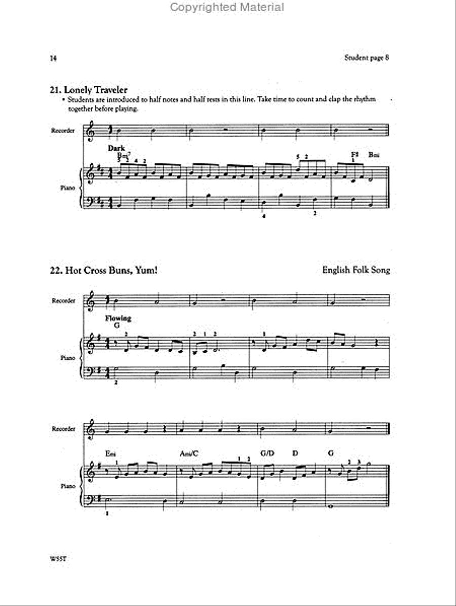 Recorder Apprentice - Teacher Edition Recorder scores gallery preview page 5