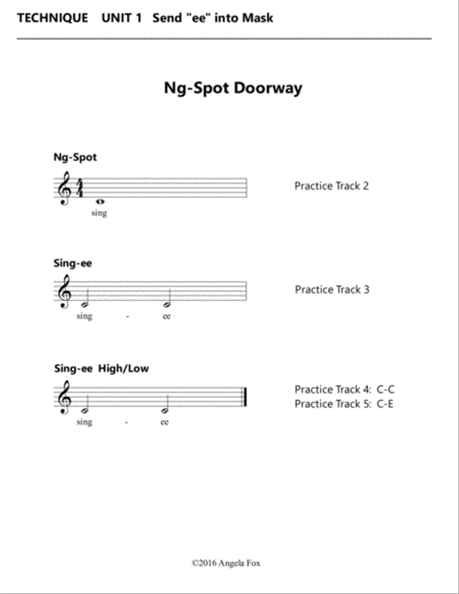 Healthy Vocal Development: Technique Exercises Level 1A Voice scores gallery preview page 5