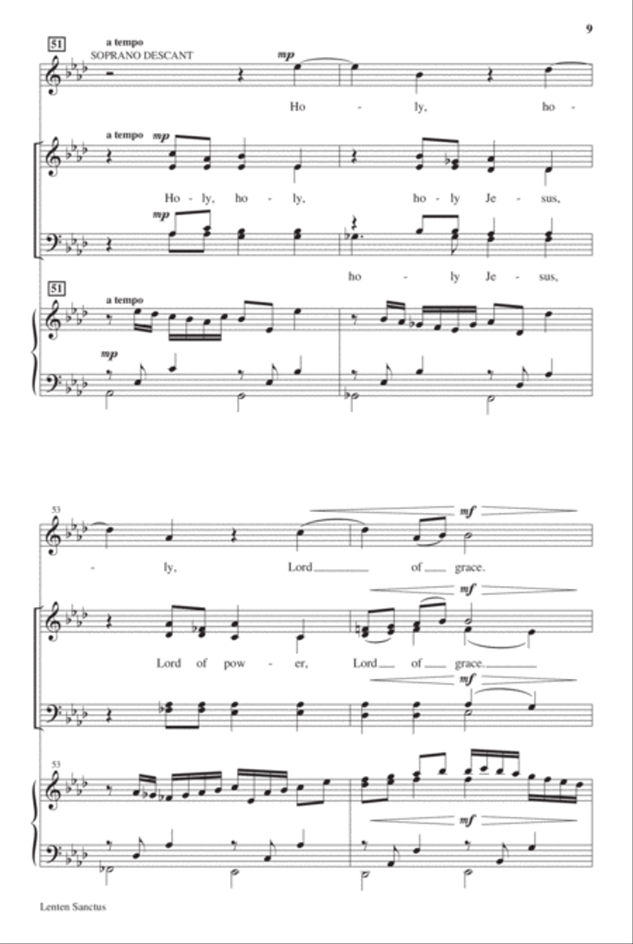 Lenten Sanctus 4-Part scores gallery preview page 10