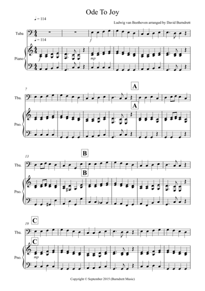Ode to Joy for Tuba and Piano image number null