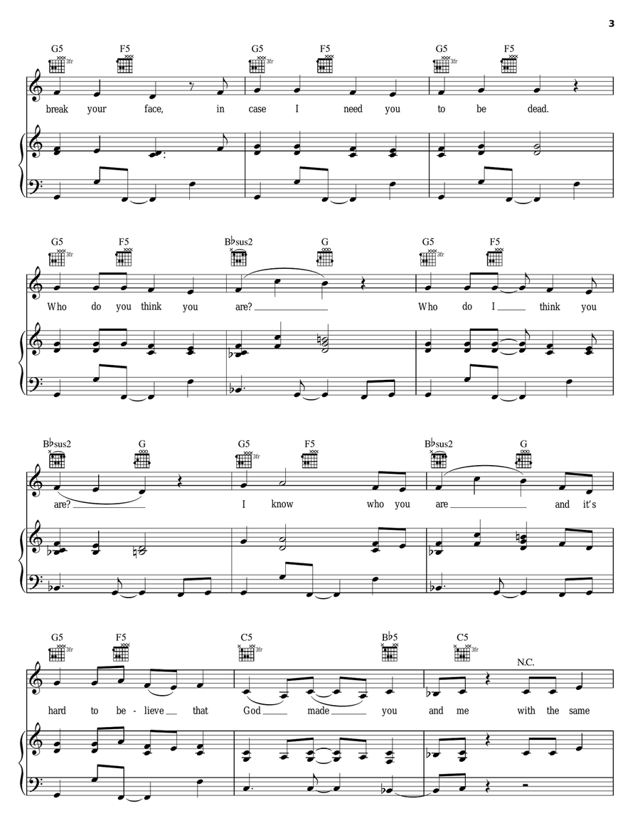 Believer Acoustic Guitar scores gallery preview page 3