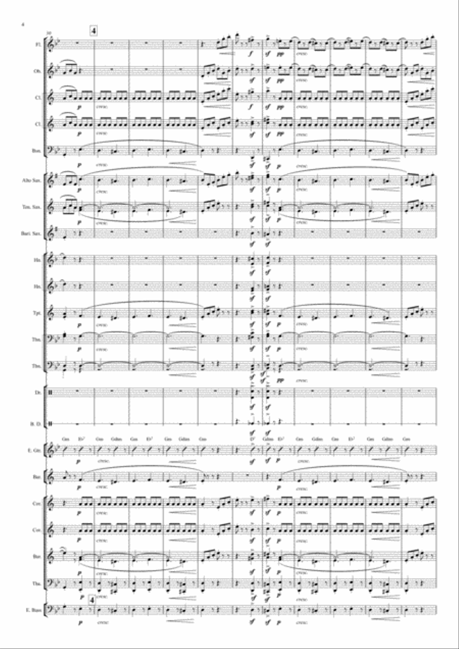 La Danza (Tarantella Napoletana) - for baritone in B and Concert Band Concert Band scores gallery preview page 5