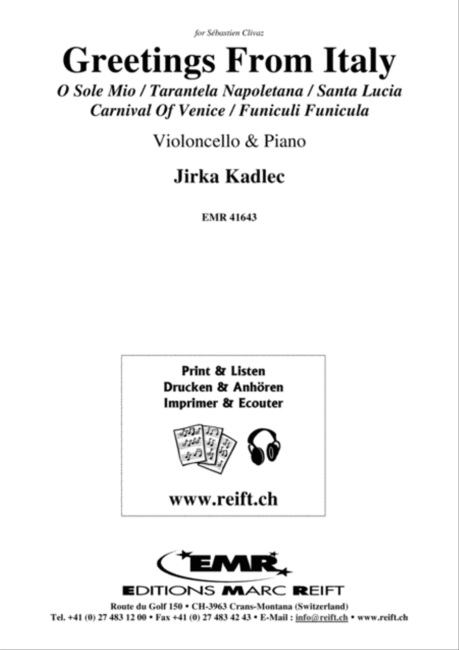 Greetings From Italy Piano Accompaniment scores gallery preview page 1
