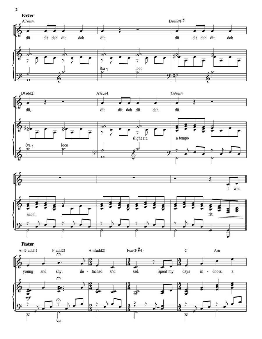 The Night Was Alive Piano, Vocal, Guitar scores gallery preview page 2