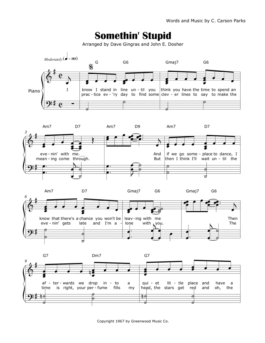 Somethin' Stupid Voice scores gallery preview page 1