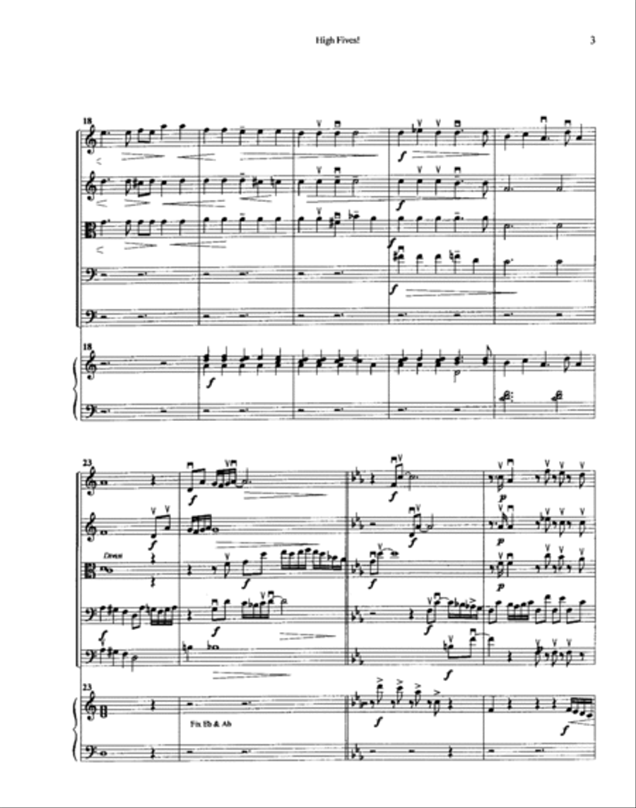 High Fives! Orchestra scores gallery preview page 4