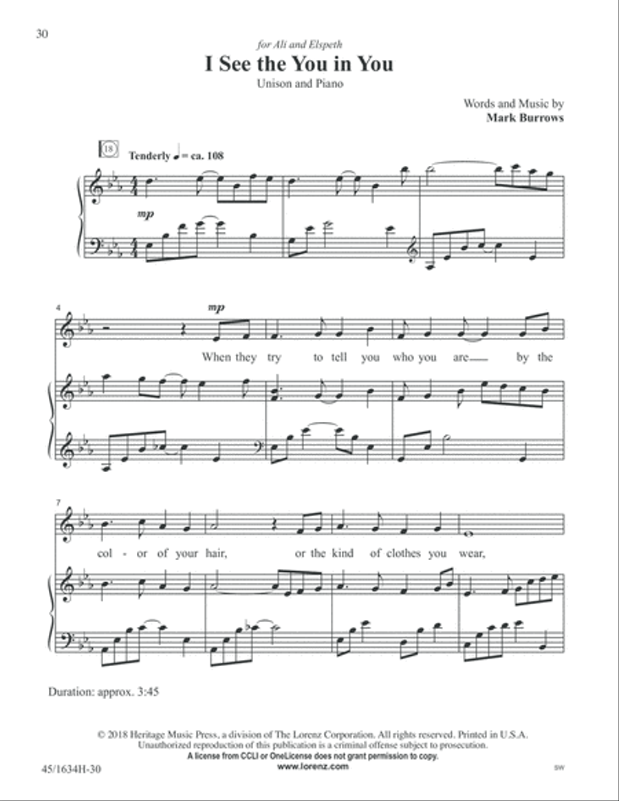 Together Together Unison Choir scores gallery preview page 30