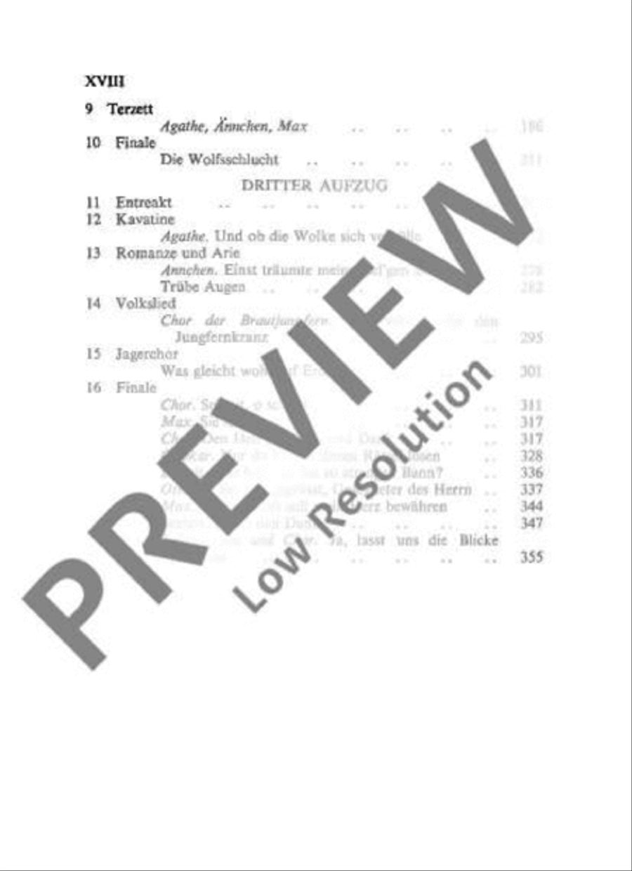 Der Freischütz Choir scores gallery preview page 19